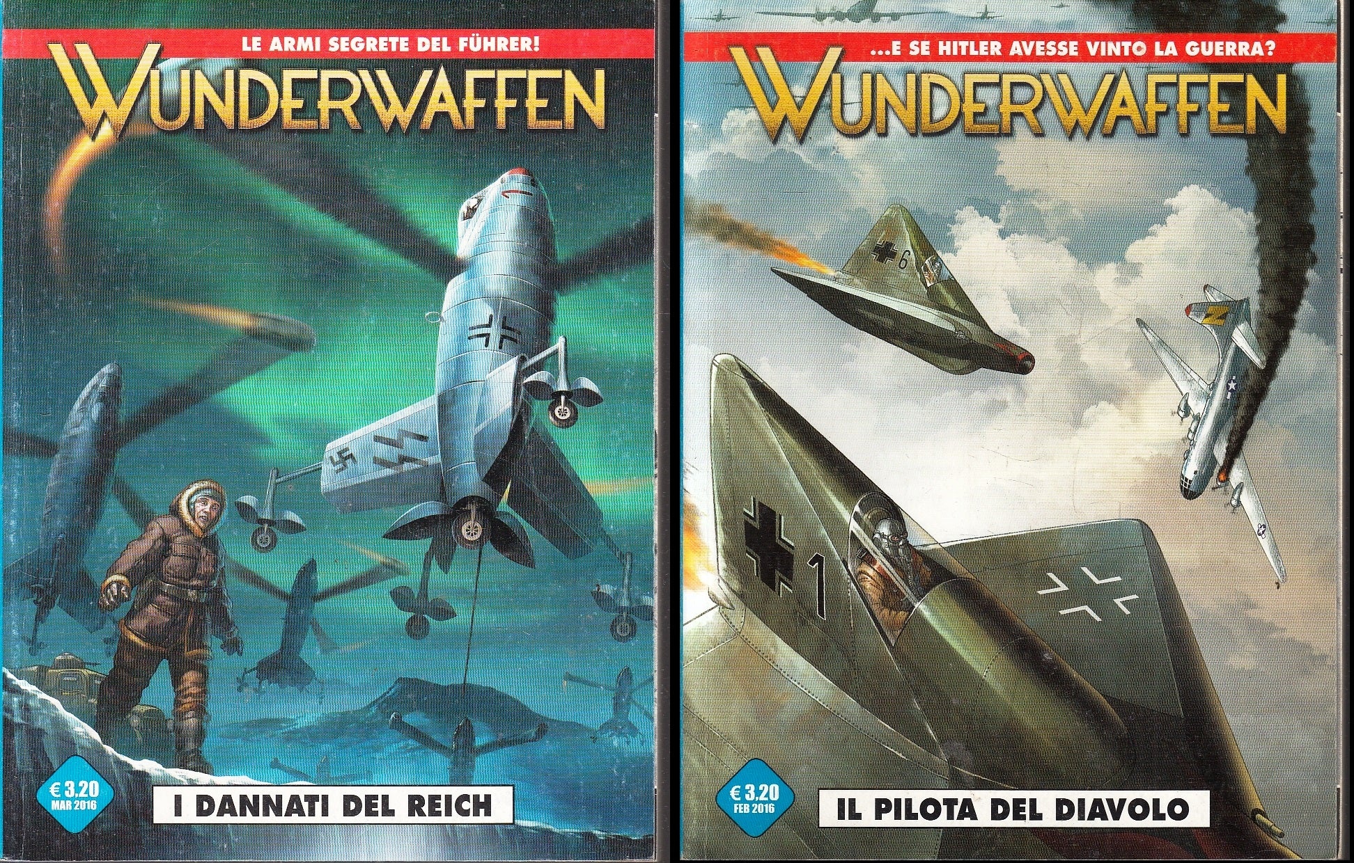 FB- WUNDERWAFFEN 1/2 DANNATI DEL REICH PILOTA DIAVOLO-- COSMO SERIE BLU-- B- P23