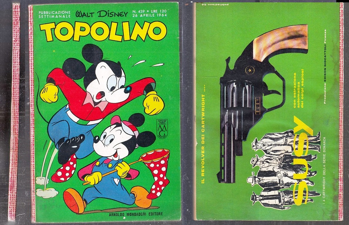 FD- TOPOLINO N.439 MANCA BOLLINO ORIGINALE -- DISNEY MONDADORI - 1964 - B - Q23