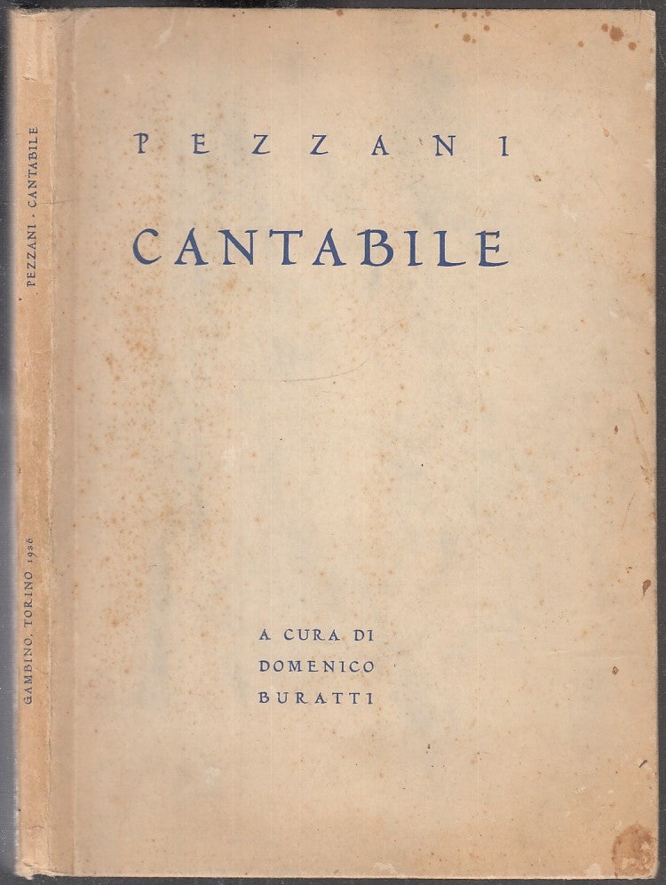 LN- CANTABILE - RENZO PEZZANI DOMENICO BURATTI - GAMBINO --- 1936 - C - WPR