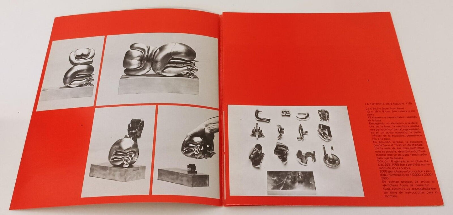 LT- TOTOCHE BERROCAL 1974 SCULTURA OMAGGIO FEDERICO FELLINI - BROCHURE - XFS162