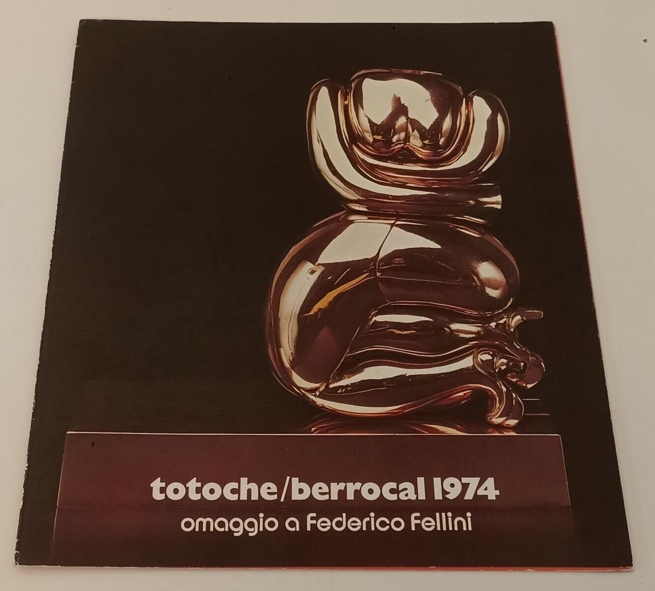LT- TOTOCHE BERROCAL 1974 SCULTURA OMAGGIO FEDERICO FELLINI - BROCHURE - XFS162