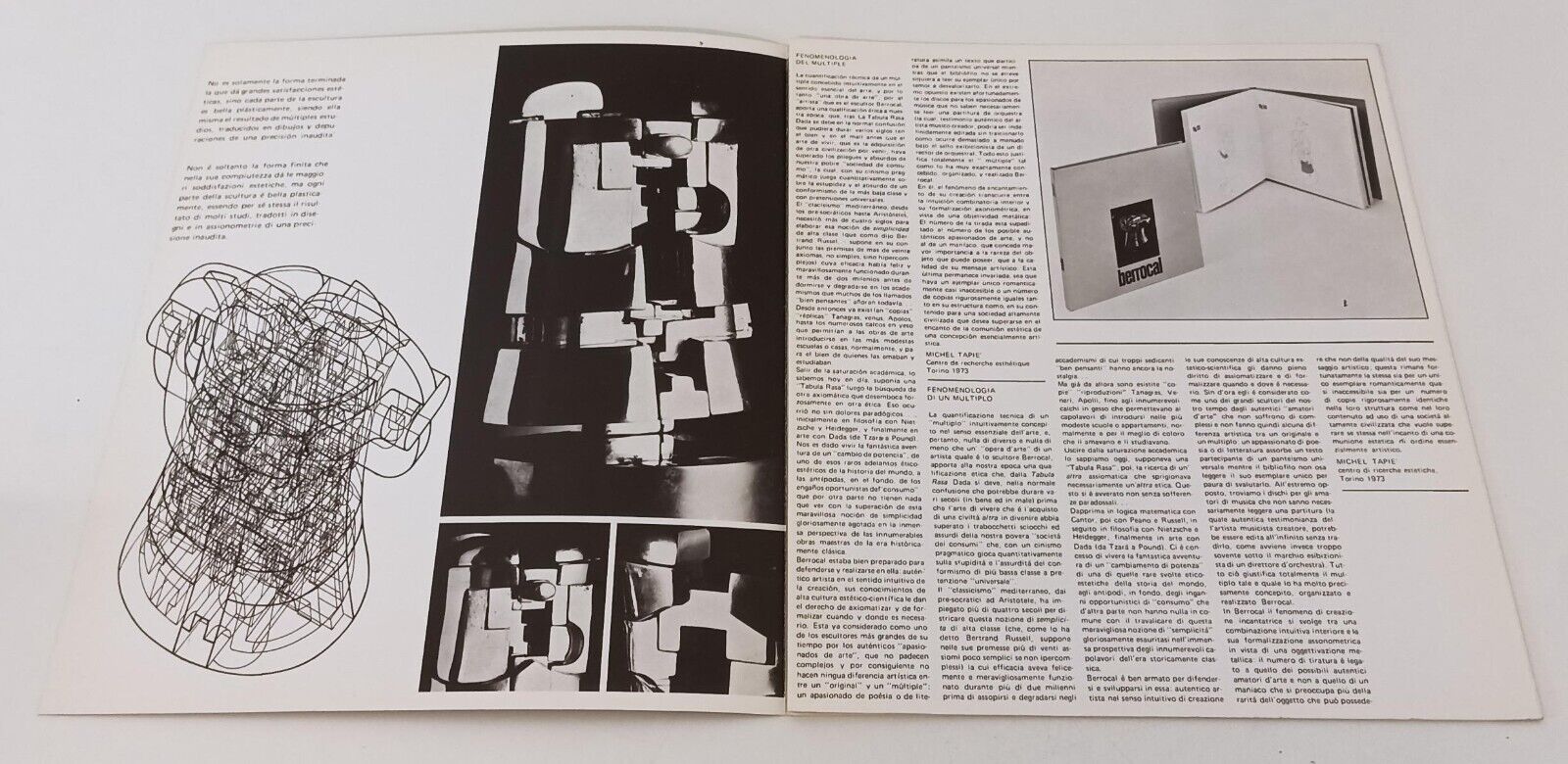 LT- RICHELIEU MIGUEL BERROCAL SCULTURA - BROSSURA BROCHURE PUBBLICITARIA- XFS162