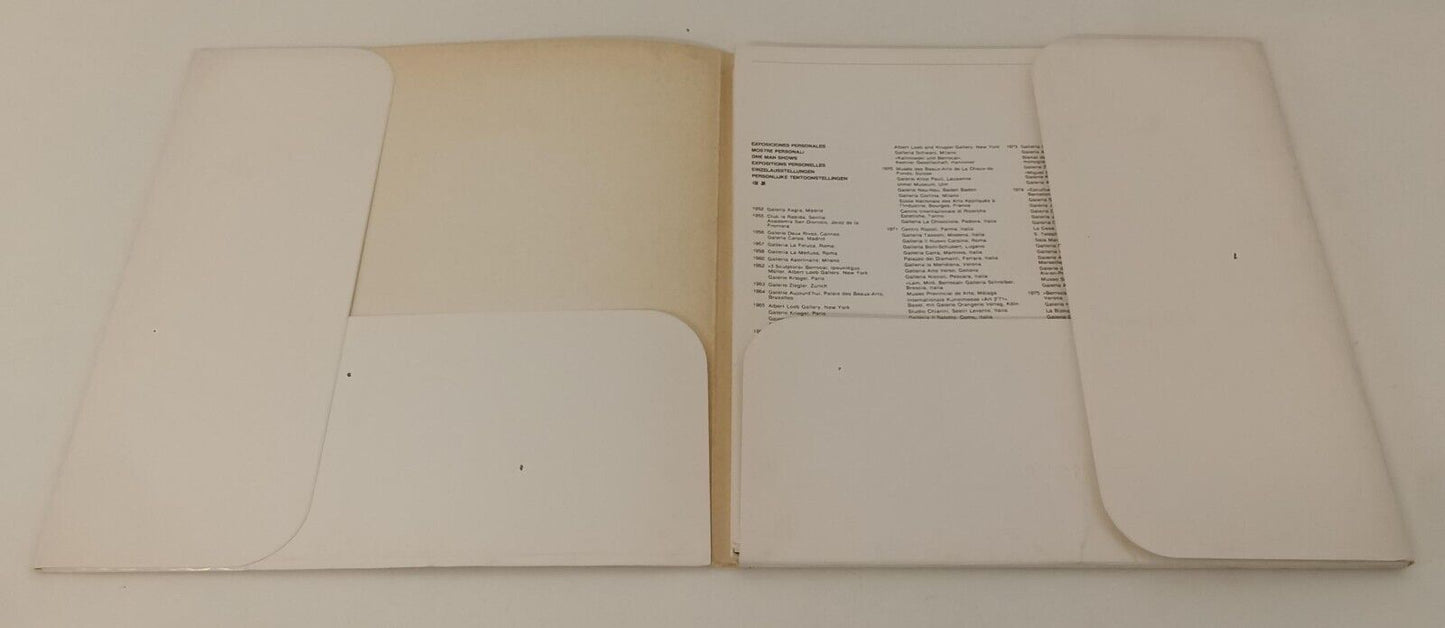 LT- DOSSIER MIGUEL BERROCAL SCULTORE CARTELLETTA 24 SCHEDE OPERE - XFS162