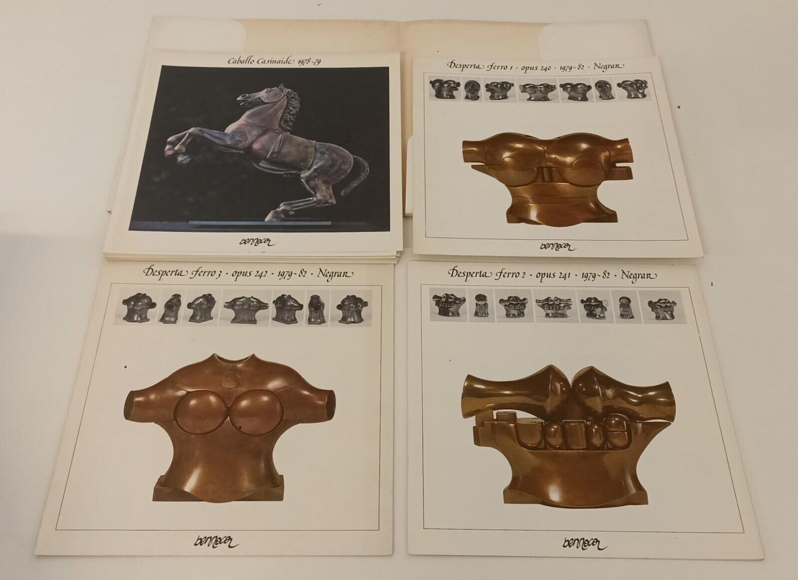 LT- DOSSIER MIGUEL BERROCAL SCULTORE CARTELLETTA 24 SCHEDE OPERE - XFS162
