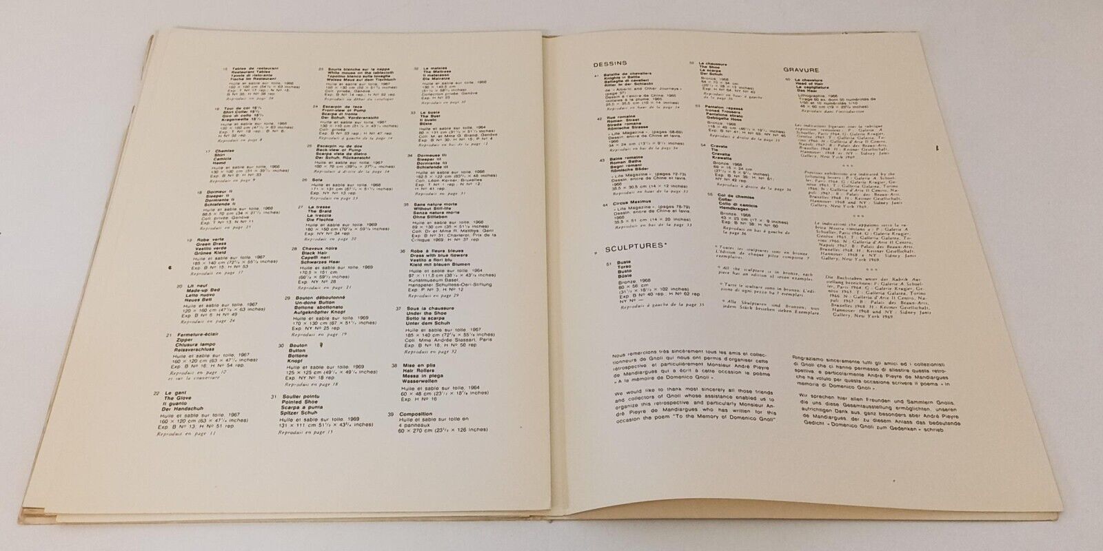 LT- IN MEMORIA DI DOMENICO GNOLI CATALOGO OPERE SUITES 31 - KRUGIER - XFS162