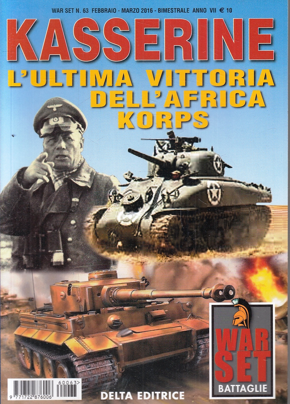 LM- WAR SET N.63 KASSERINE VITTORIA AFRICA KORPS-- DELTA EDITRICE--- 2016- B-XFS