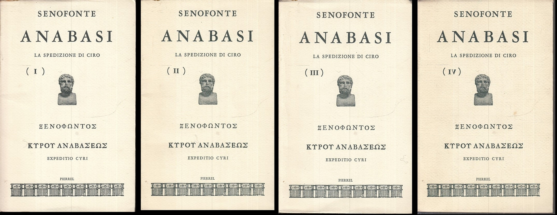 LN- ANABASI LA SPEDIZIONE DI CIRO I/IV - SENOFONTE - PIERREL --- 1969 - B- YFS19