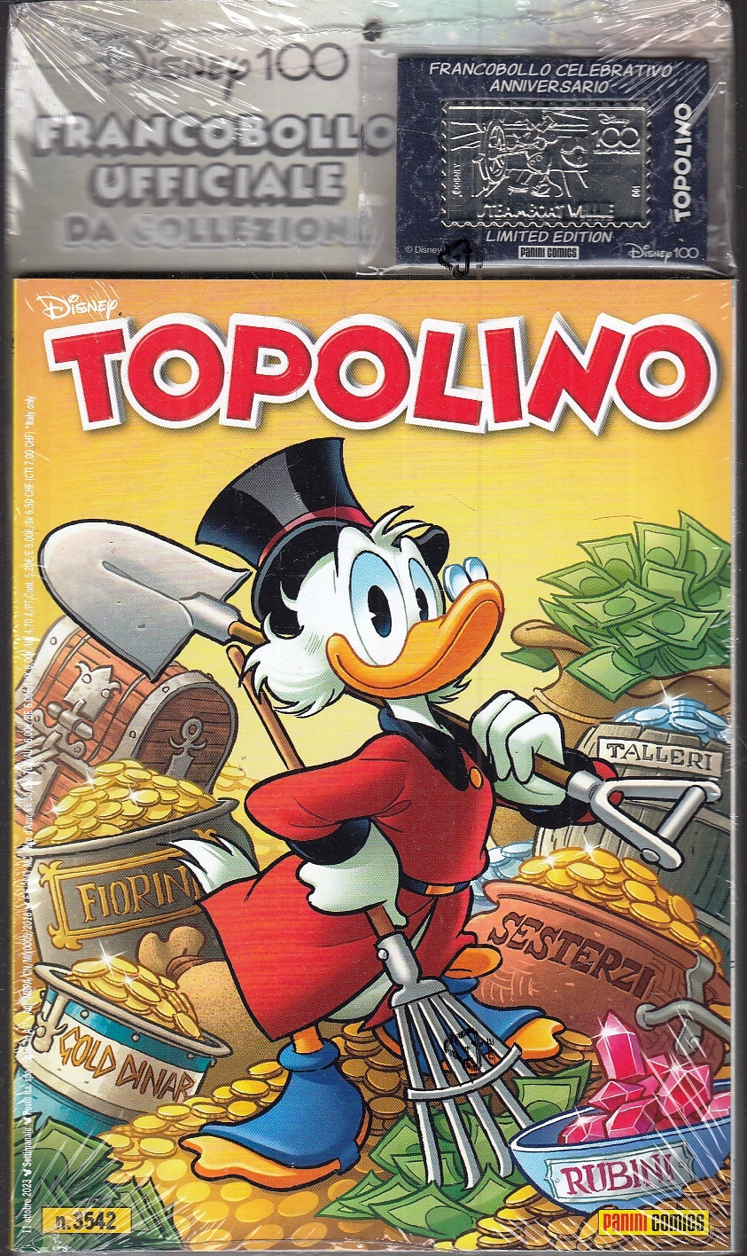 FD- TOPOLINO 3542 FRANCOBOLLO CELEBRATIVO ANNIVERSARIO -- PANINI - 2023 - B- A24