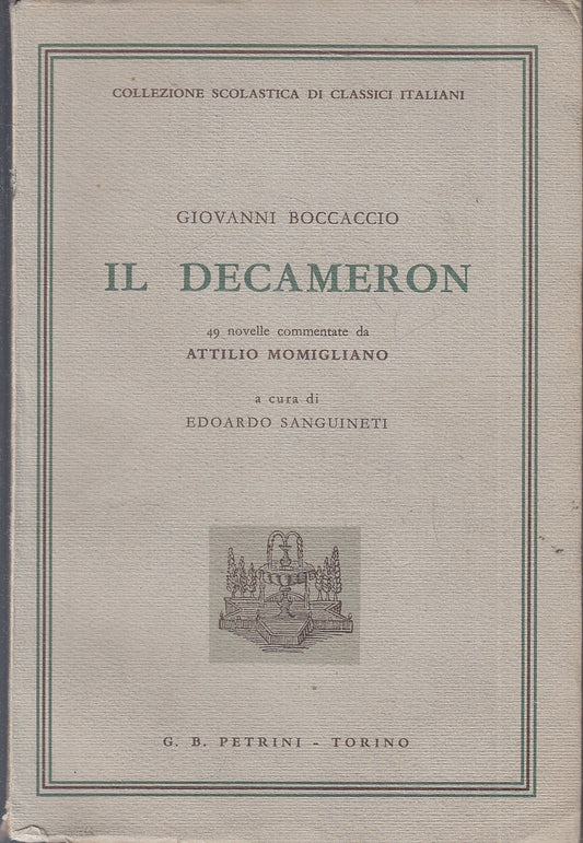 LN- IL DECAMERON- GIOVANNI BOCCACCIO ATTILIO MODIGLIANO- PETRINI- 1966- B-YFS328