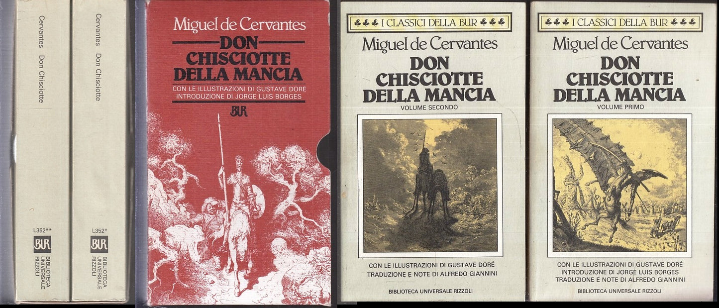 LN- DON CHISCIOTTE DELLA MANCHA 2 VOLUMI - DE CERVANTES - RIZZOLI- BUR--- B- XFS