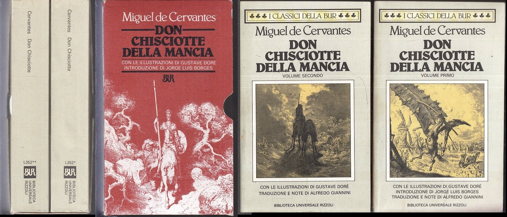 LN- DON CHISCIOTTE DELLA MANCHA 2 VOLUMI - DE CERVANTES - RIZZOLI- BUR--- B- XFS