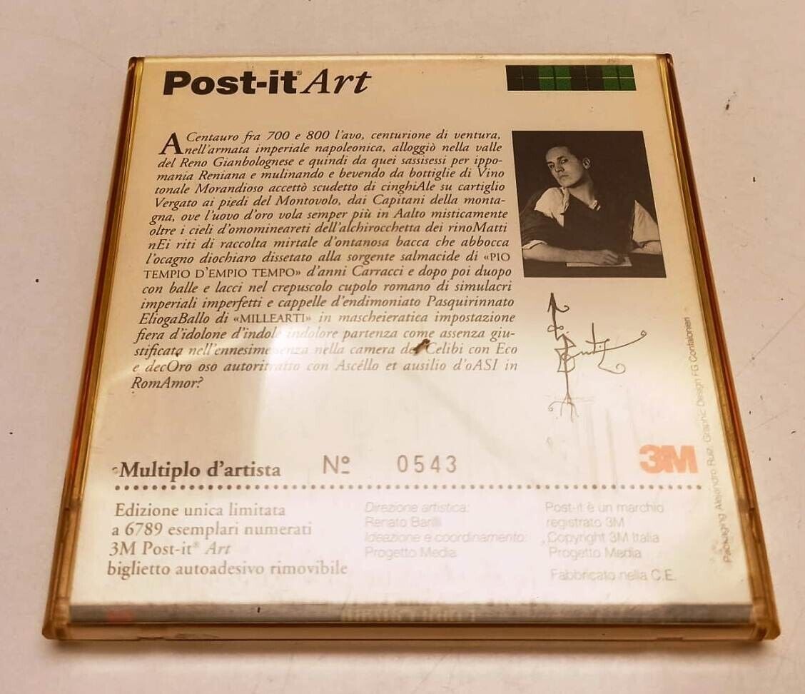 LT- ONTANI LUIGI GRIZZANA MORANI 1943 MEMENTOSO Post-it Art 3M s. d. - XFS137