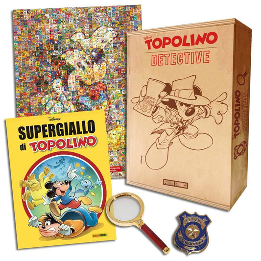 FD- BOX LEGNO BLISTERATO TOPOLINO DETECTIVE GIALLI -- PANINI DISNEY - C24
