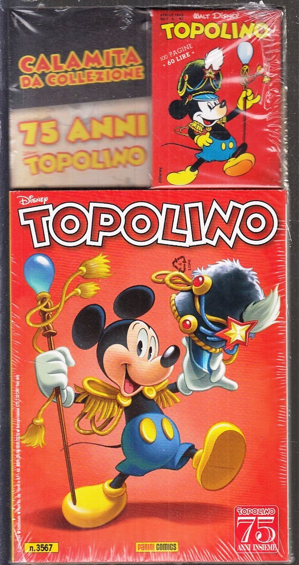 FD- TOPOLINO 3567 CALAMITA DA COLLEZIONE 75 ANNI -- PANINI DISNEY - 2024- B- D24