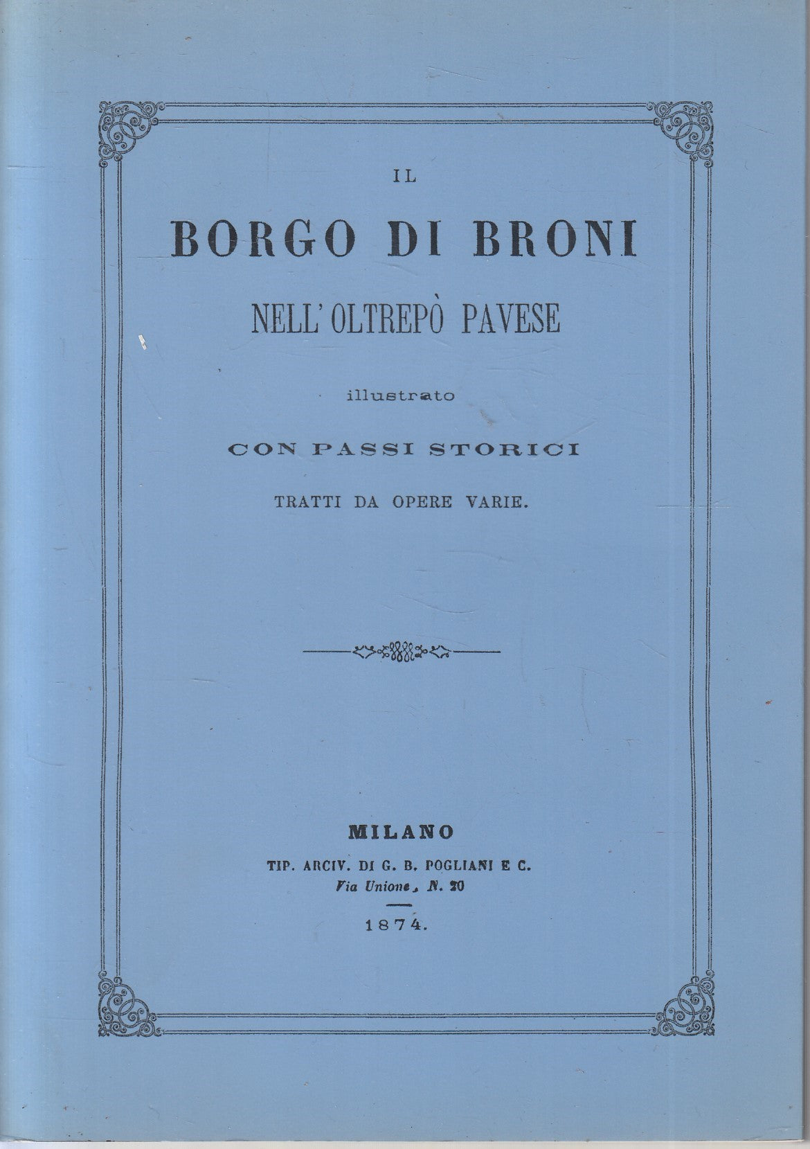 LS- IL BORGO DI BRONI NELL'OLTREPO' PAVESE -- LIONS CLUB --- 2002 - B - YFS966