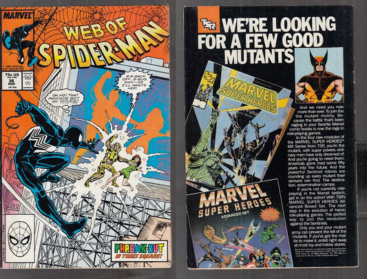 FL- WEB OF SPIDER-MAN N.36 MARCH 1988 MARZO MARVEL COMICS USA - S - M24