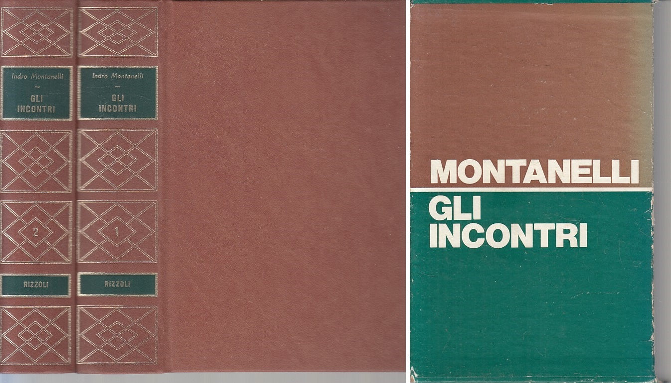 LS- GLI INCONTRI 2 VOLUMI - MONTANELLI - RIZZOLI --- 1969 - C - YFS563