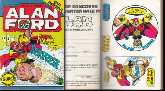 FC- ALAN FORD N.226 COMPLETO DI ADESIVI -- CORNO - 1988 - B - M24