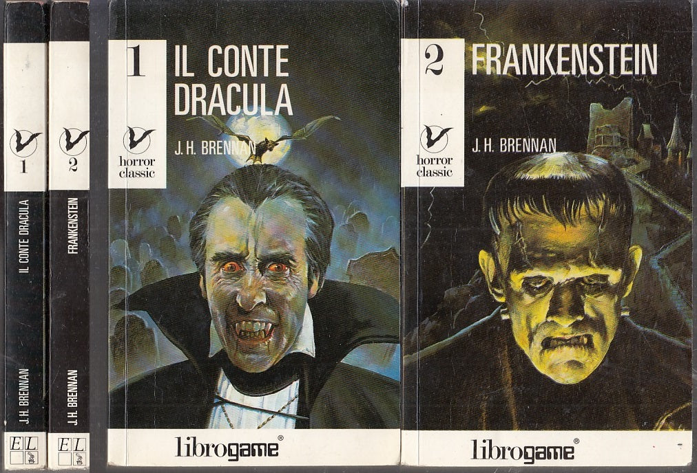 LF- HORROR CLASSIC 1/2 IL CONTE DRACULA FRANKENSTEIN - BRENNAN- LIBROGAME- B-XFS