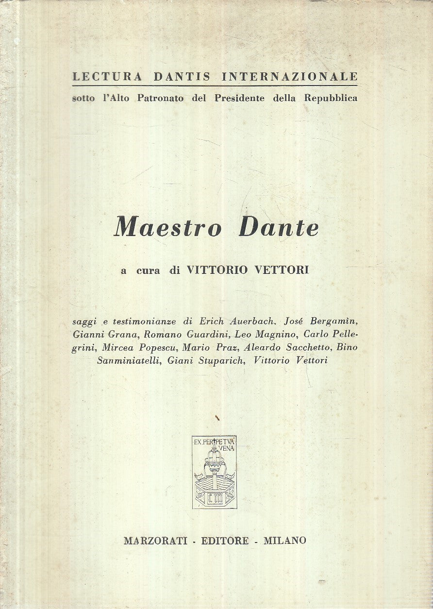 LS- MAESTRO DANTE - VETTORI - MARZORATI - LECTURA DANTIS -- 1962 - B - YFS201
