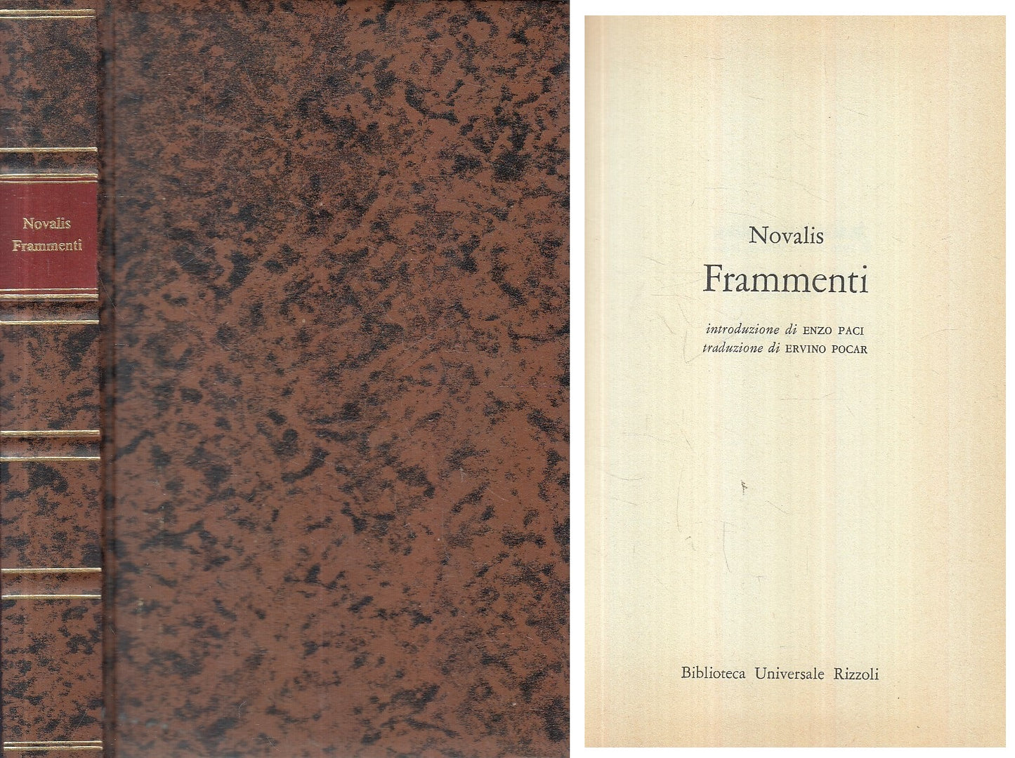 LN- FRAMMENTI - NOVALIS - RIZZOLI -- 1a ED. - 1976 - C - YFS668