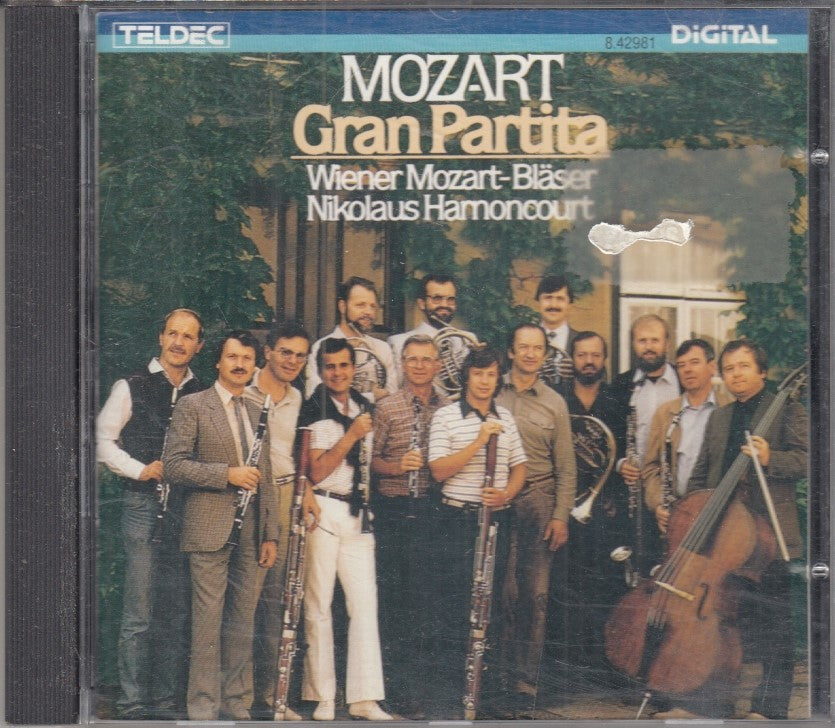 MCD- CD MOZART GRAN PARTITA MOZART-BLAESER HARNONCOURT TELDEC - ZCD6