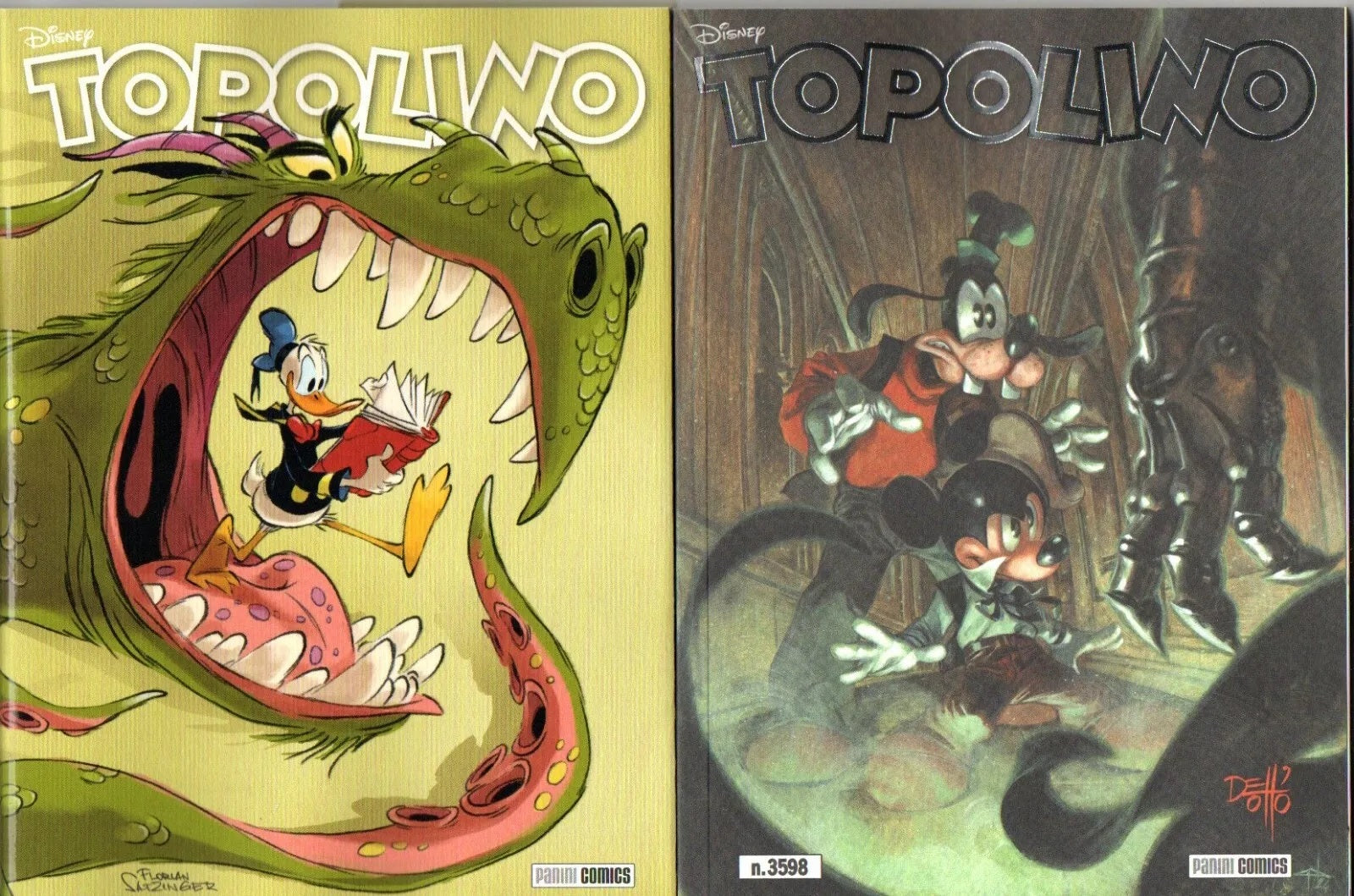 FD- TOPOLINO 3597 3598 VARIANT COVER LUCCA 24 DELL'OTTO SATZINGER - PANINI - Q24