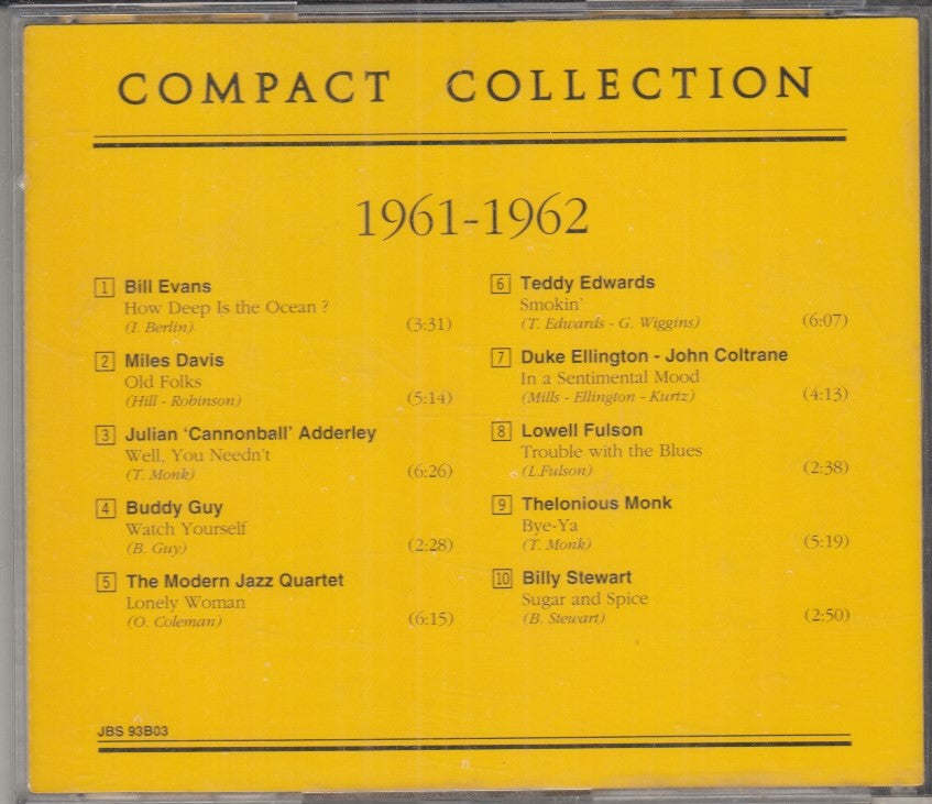 MCD- CD COMPACT COLLECTION JAZZ BLUES SOUL 1961-1962 DEAGOSTINI - ZCD5