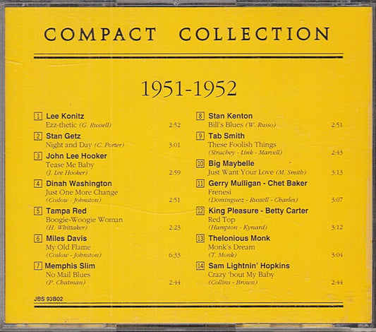 MCD- CD COMPACT COLLECTION JAZZ BLUES SOUL 1951-1952 DEAGOSTINI - ZCD5