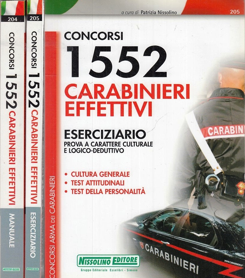 LZ- CONCORSI 1552 CARABINIERI EFFETTIVI MANUALE + ESERCIZIARIO - 2010- B- ZFS171
