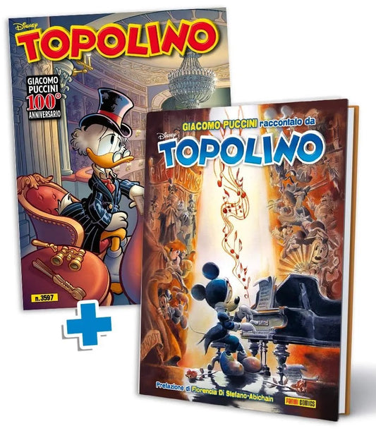 FD- TOPOLINO 3597 + TOPOLIBRO PUCCINI PANINI DISNEY BLISTER - 2024 - B - B25