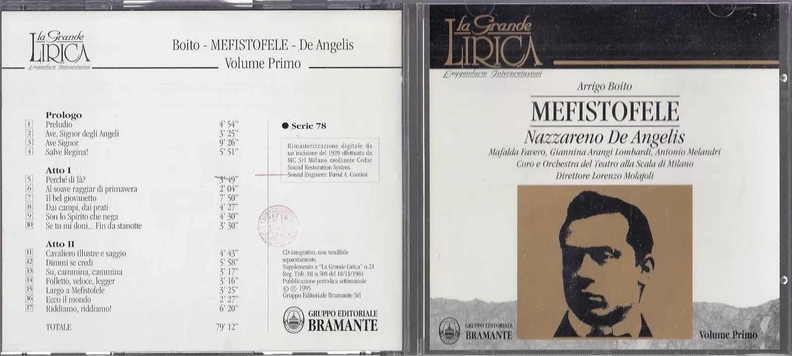 MCD- CD BOITO - MEFISTOFELE - DE ANGELIS -- BRAMANTE 1995 - 2CD - ZCD8