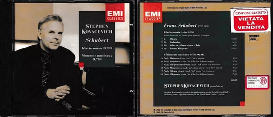 MCD- CD SCHUBERT D.959 782 KOVACEVICH EMI - 1995 - ZCD18