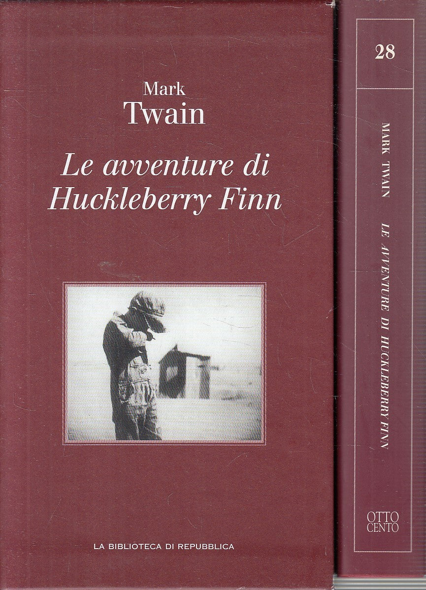 LN2- REPUBBLICA OTTOCENTO 28 TWAIN AVVENTURE DI HUCKLEBERRY FINN - CS - JXS289