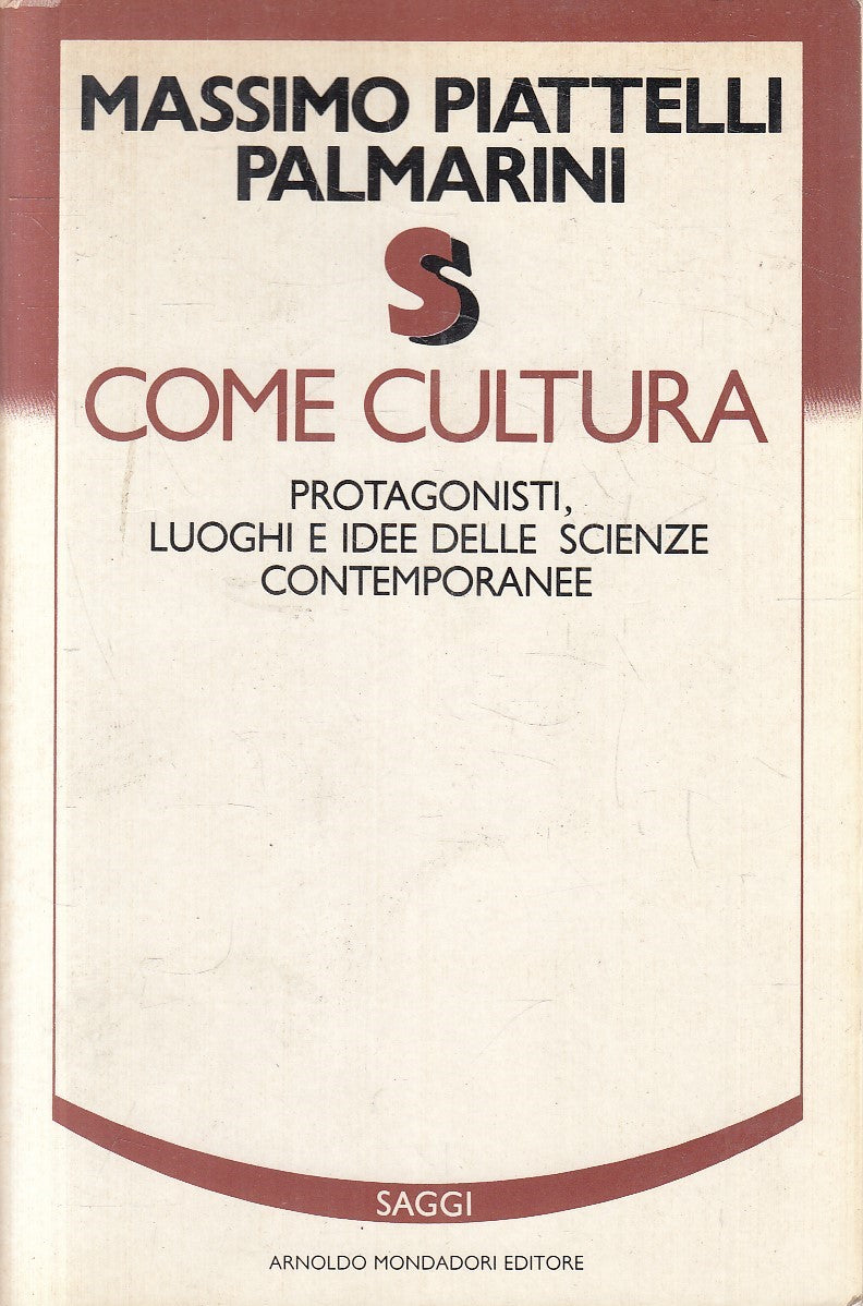 LS- S COME CULTURA - PALMARINI - MONDADORI -- 1a ED. - 1987 - B - YFS402
