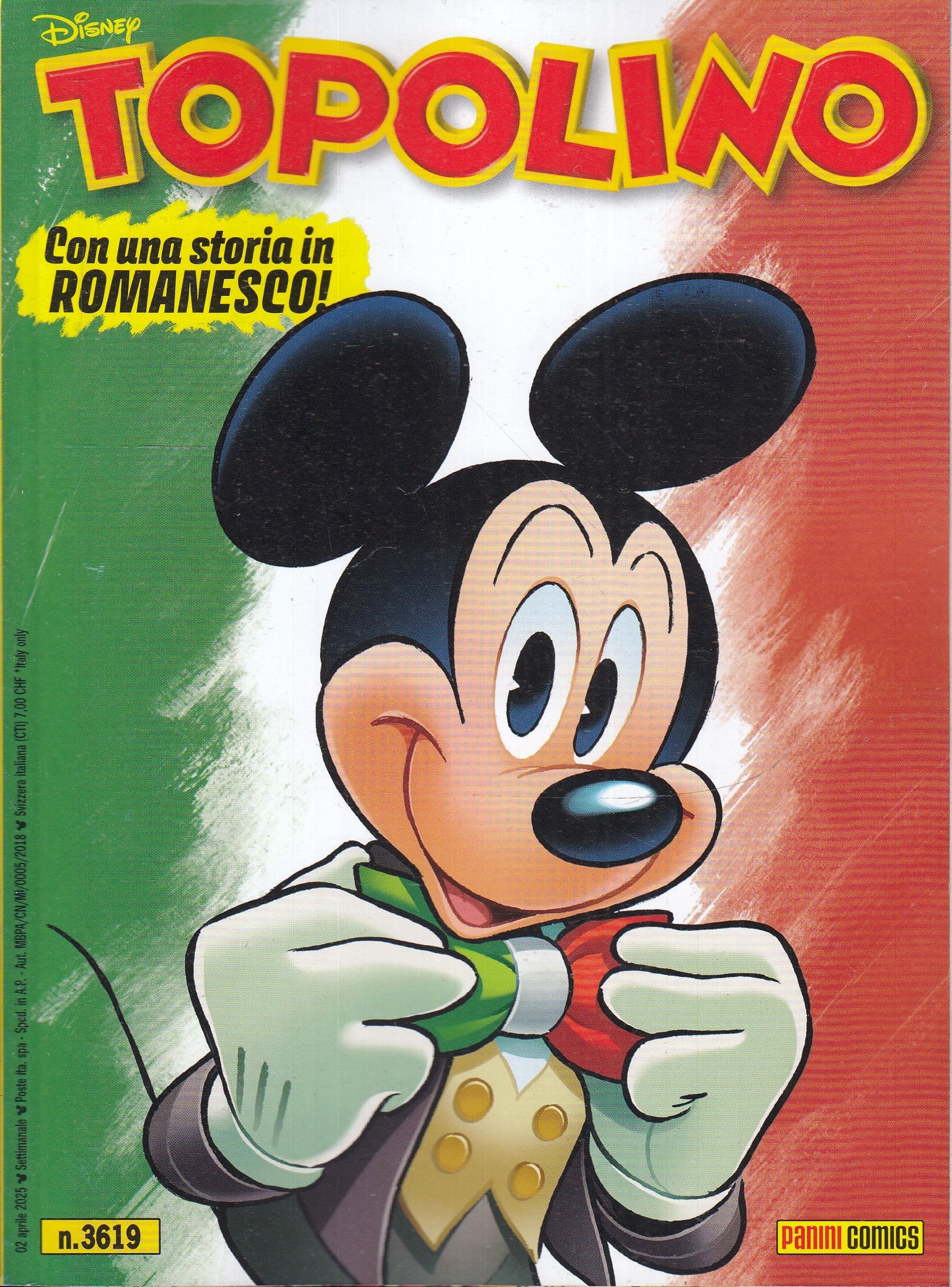 FD- TOPOLINO 3608 3619 STORIA IN DIALETTO 8 ALBI - PANINI DISNEY - 2025 - B- D25