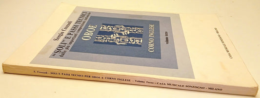 LZ- SOLI E PASSI TECNICI OBOE E CORNO INGLESE - CROZZOLI- SONZOGNO- 1978- YFS675