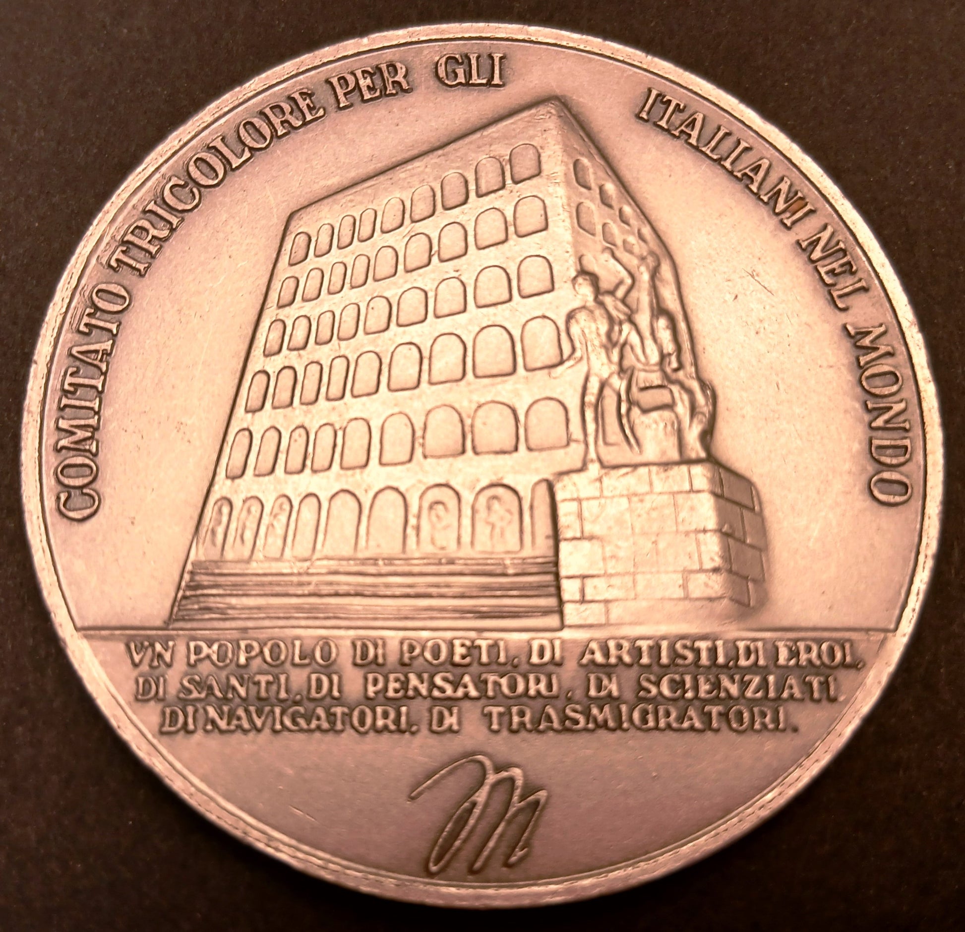 CB- MEDAGLIA CENTENARIO DI BENITO MUSSOLINI 1883-1983 COMITATO TRICOLORE GTTS67