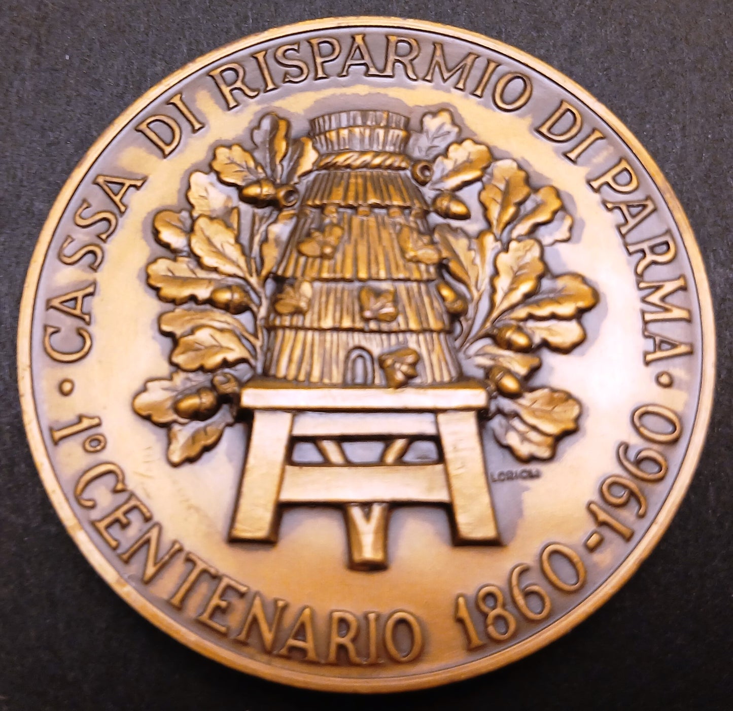 CB- MEDAGLIA CASSA DI RISPARMIO DI PARMA  1° CENTENARIO 1860 - 1960 - GTTS65