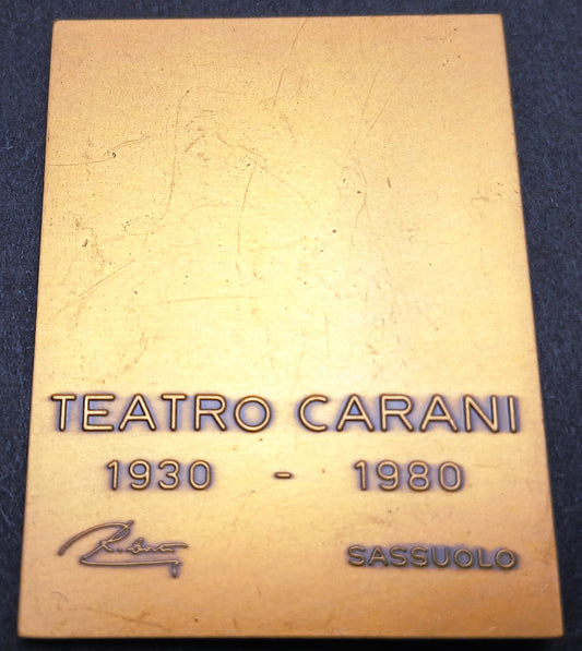 CB- MEDAGLIA GIUSEPPE VERDI - TEATRO CARANI 1930 - 1980 SASSUOLO - GTTS53