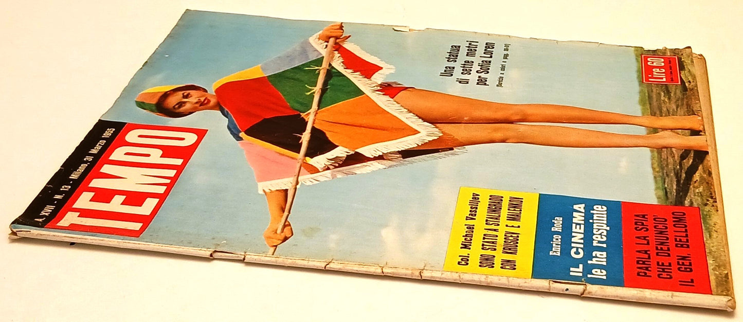 LX- RIVISTA TEMPO ANNO XVII N.13 31 MARZO 1955 SOFIA LOREN - RVSh58