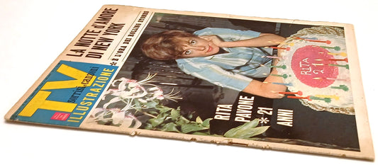 LR- RIVISTA TV SORRISI E CANZONI ILLUSTRAZIONE N.34 1966 RITA PAVONE - RVSh62