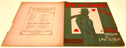 CV- SPARTITO RE DI CUORI - versi di CHERUBINI musica LAO-SCHOR - RVSh72