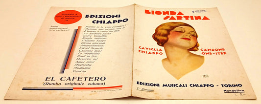 CV- SPARTITO BIONDA SARTINA CANZONE ONE-STEP - EDIZIONI MUSICALI CHIAPPO- RVSh74