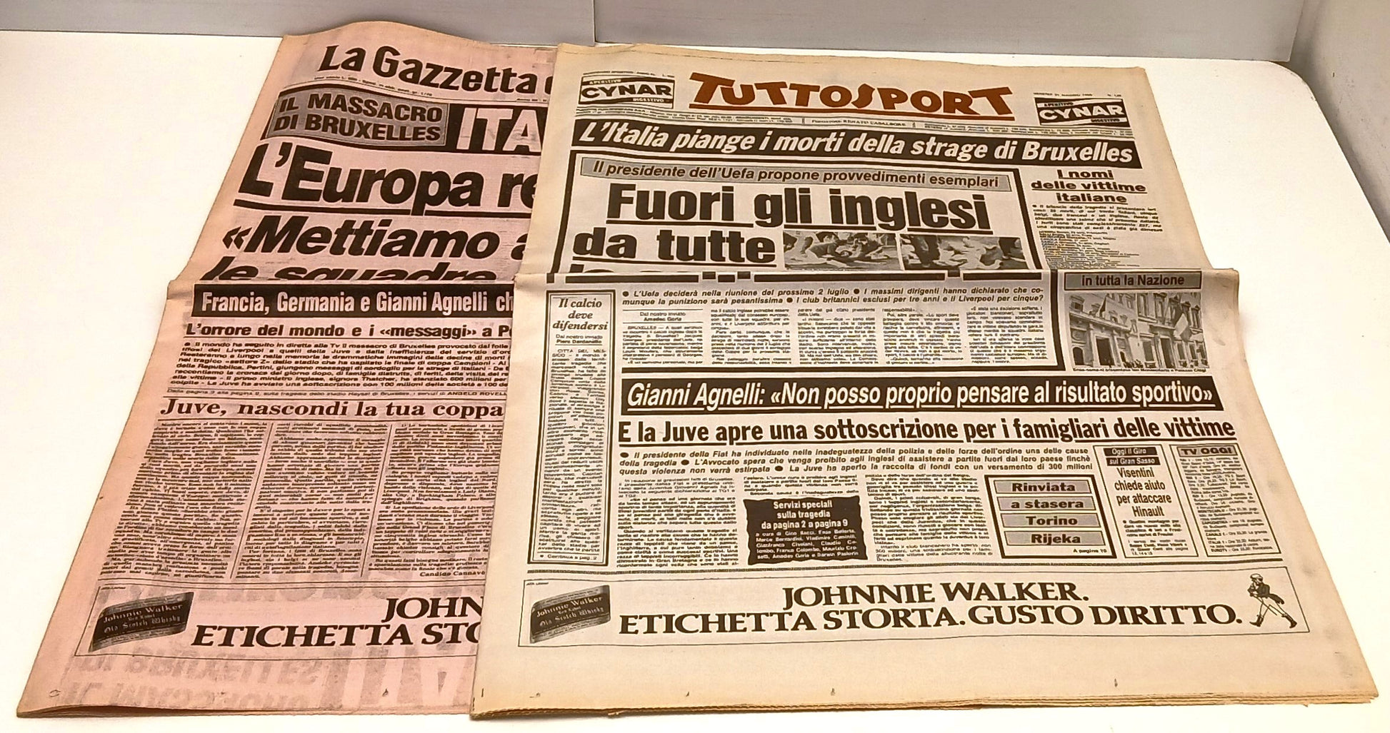 LR- QUOTIDIANO GAZZETTA SPORT + TUTTOSPORT MAGGIO 1985 HEYSEL BRUXELLES - RVSh42