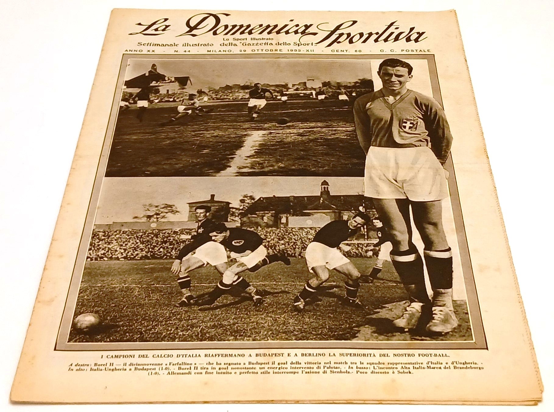 LR- LA DOMENICA SPORTIVA ANNO XX N.44 29 OTTOBRE 1938-XII - RVSa22