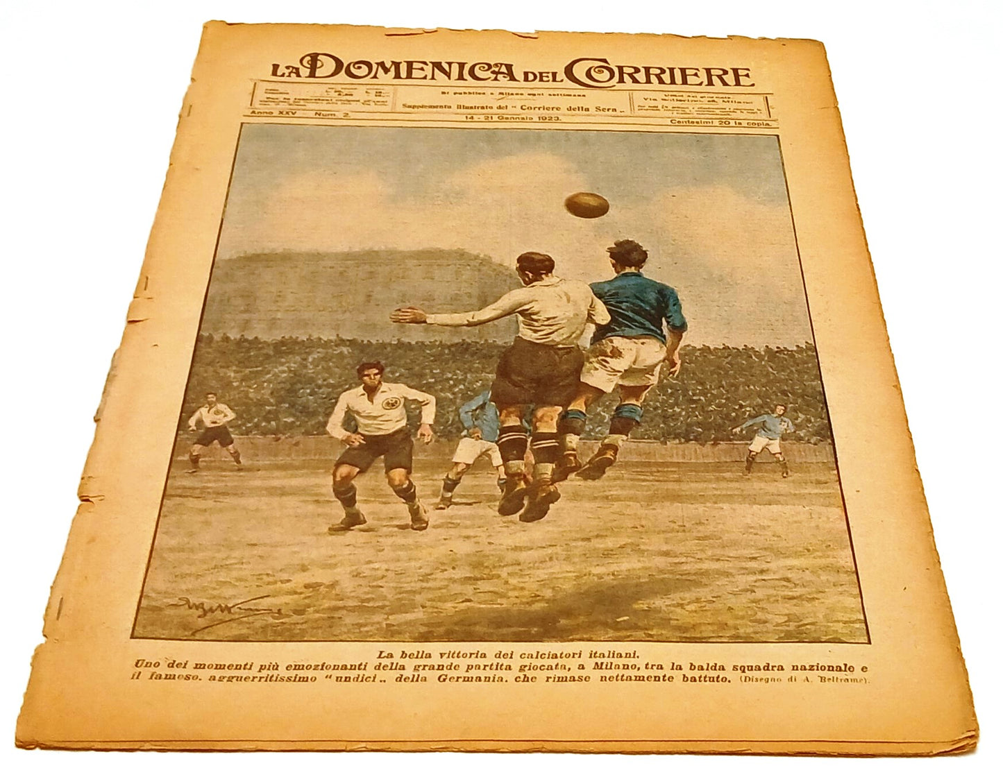 LR- RIVISTA LA DOMENICA DEL CORRIERE ANNO XXV N.2 1923 ITALIA GERMANIA - RVSh19