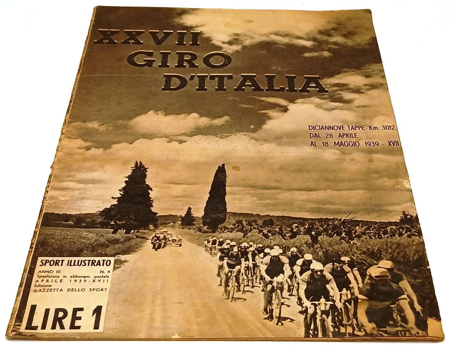 LR- RIVISTA SPORT ILLUSTRATO A. III N.4 1939-XVII - XXVII GIRO D'ITALIA - RVSh20