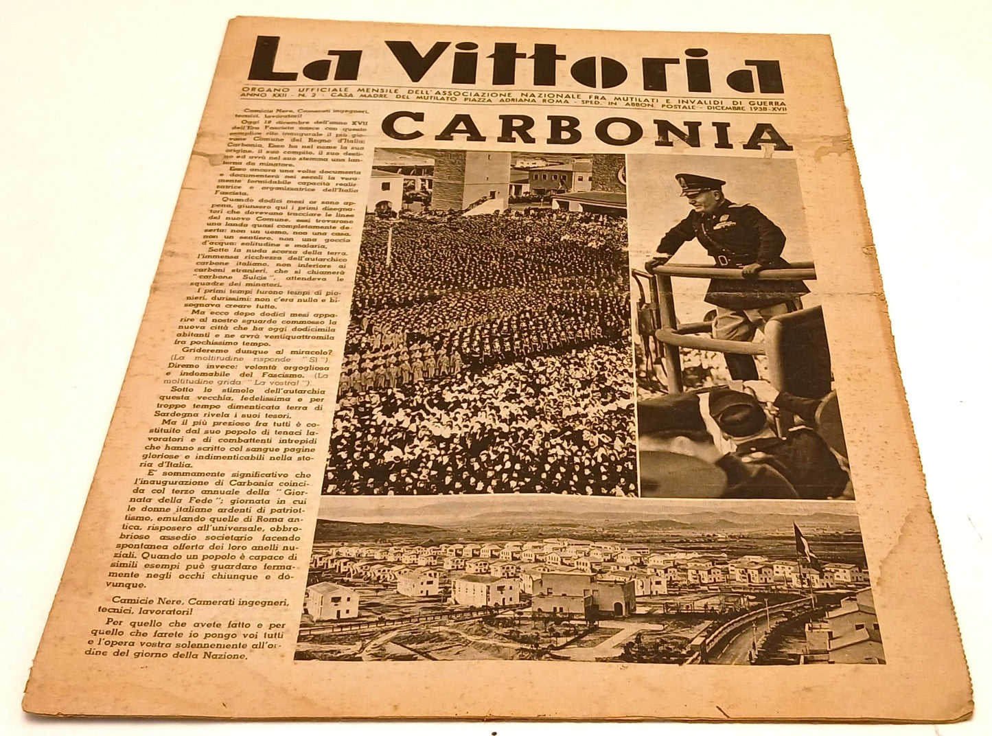 LR- RIVISTA LA VITTORIA ANNO XXII N.2 DICEMBRE 1938-XVII - RVSh10