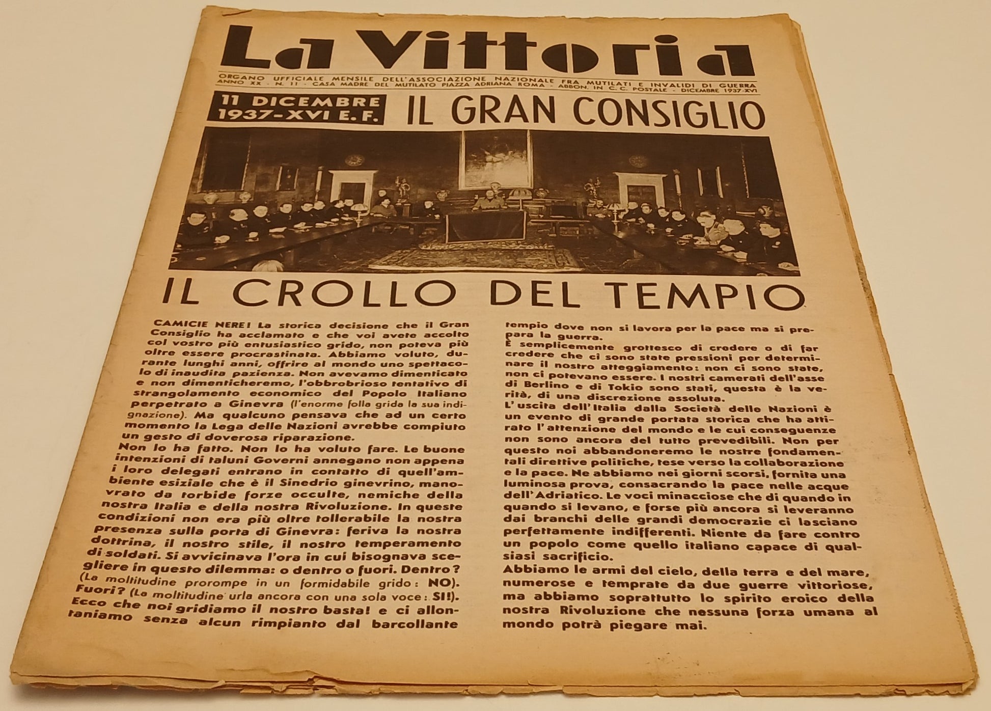 LR- RIVISTA LA VITTORIA ANNO XX N.11 DICEMBRE 1937-XVI - RVSh13